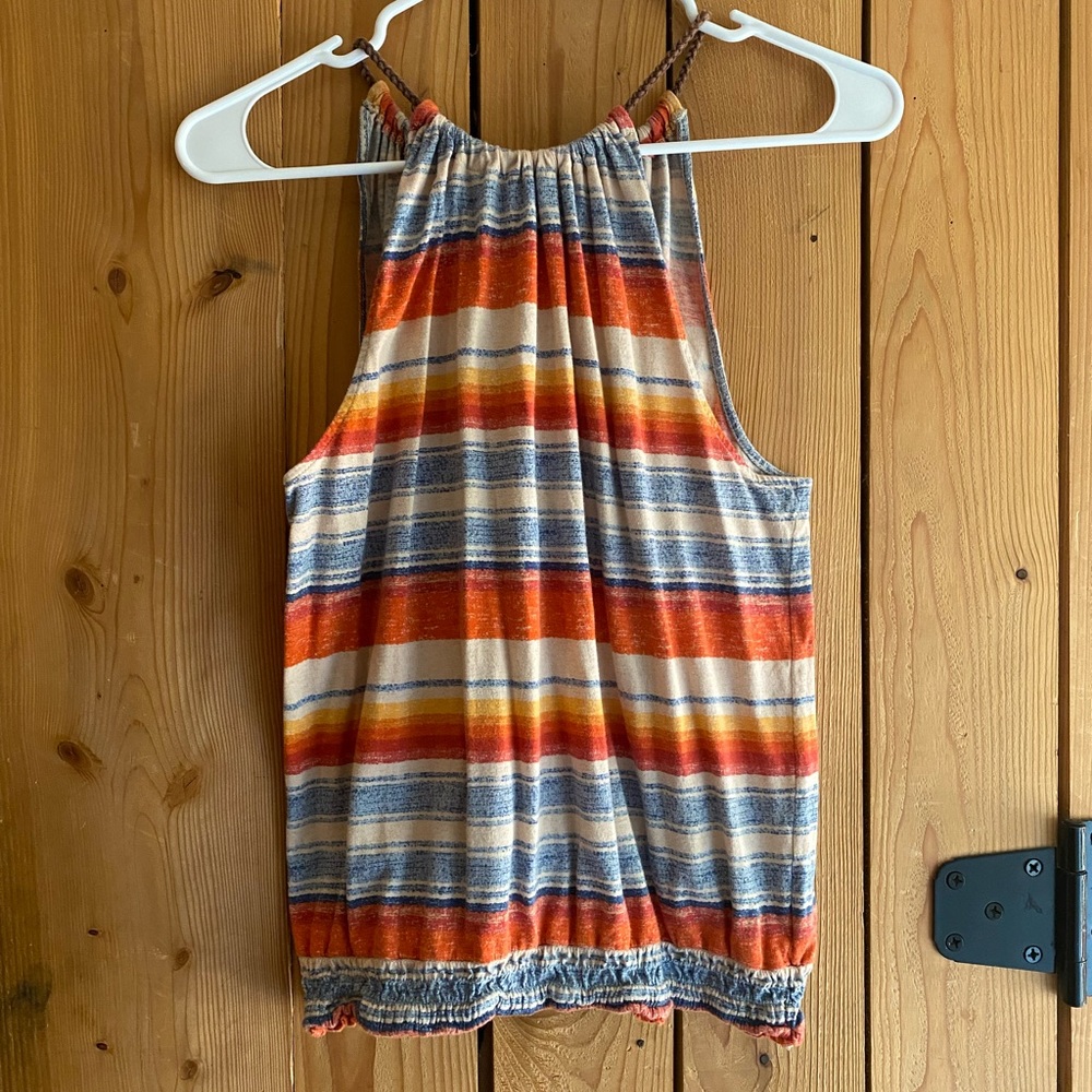 Chaps Vibrant Striped Cotton Tank Top